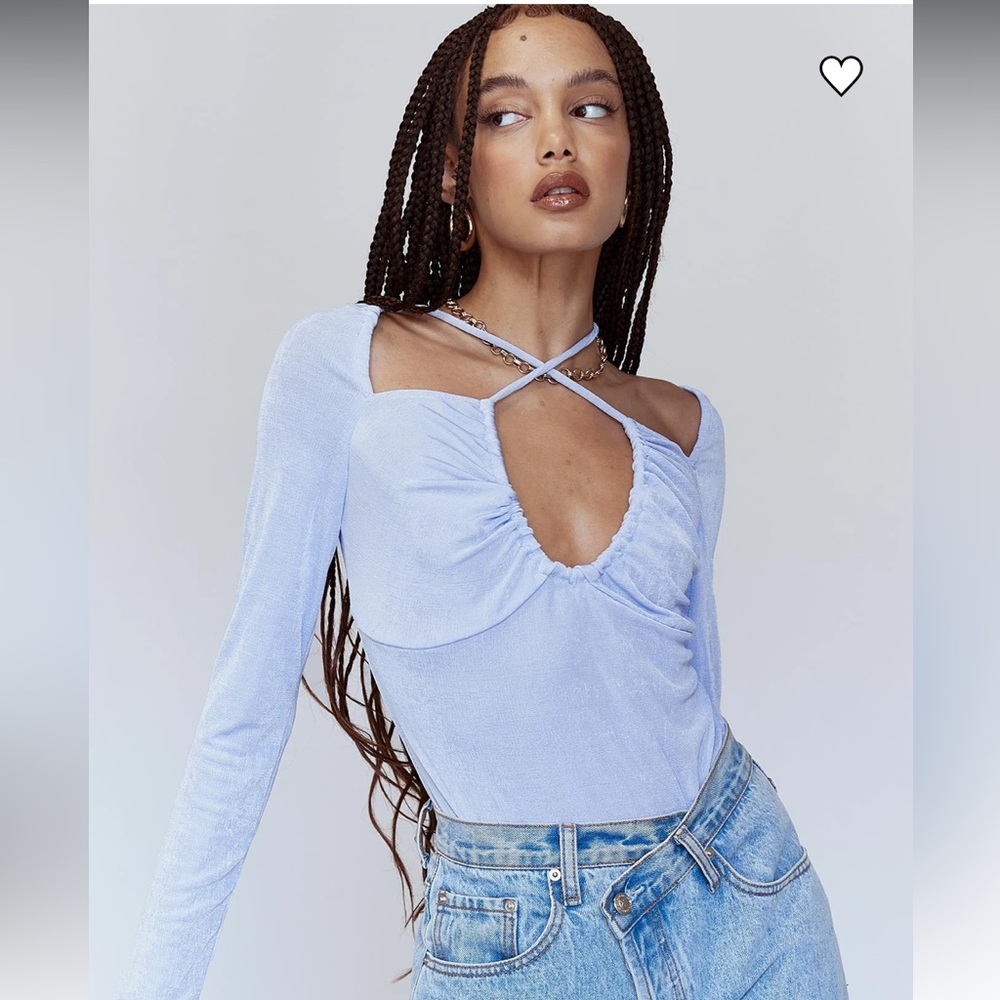 Princess Polly size 4 CLAIRE BODYSUIT BLUE
